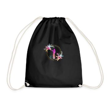 Flute orchestra classical music choir flute flower - Drawstring Bag - black - Front