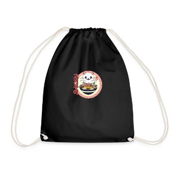 Korean Bbq Kbbq Kawaii Cat - Drawstring Bag - black - Front