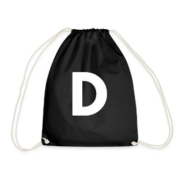 D - Drawstring Bag - black - Front