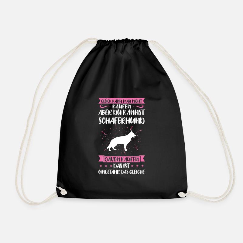 Schäferhund Hund Schäferhunde Geschenk - Turnbeutel - Schwarz