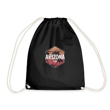 Tempe Arizona Desert Vacation Souvenir - Drawstring Bag - black - Front
