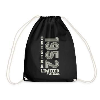Original vintage 1952 70th birthday gift - Drawstring Bag - black - Front