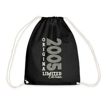Original vintage 2005 17th birthday gift - Drawstring Bag - black - Front