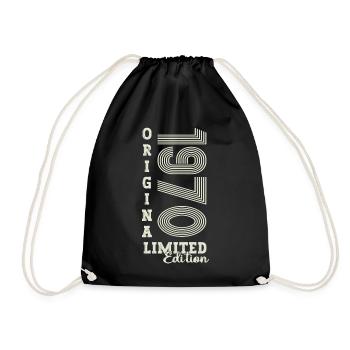 Original vintage 1970 cadeau de 52ème anniversaire - Sac de sport léger - noir - Devant