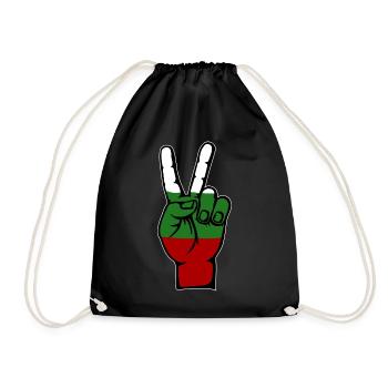 Bulgarie Drapeau Paix Victoire Symbole - Sac de sport léger - noir - Devant