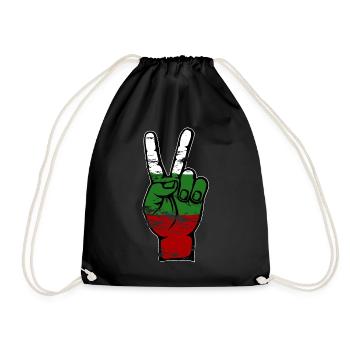 Bulgarie Drapeau Paix Victoire Symbole utilisé - Sac de sport léger - noir - Devant