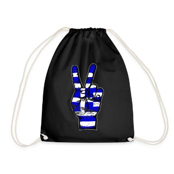 Grèce Drapeau Paix Victoire Symbole utilisé - Sac de sport léger - noir - Devant