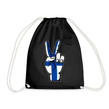 Drapeau de la Finlande Symbole de la victoire de la paix - Sac de sport léger - noir - Devant