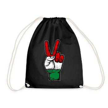 Drapeau de la Hongrie Symbole de la paix utilisé - Sac de sport léger - noir - Devant