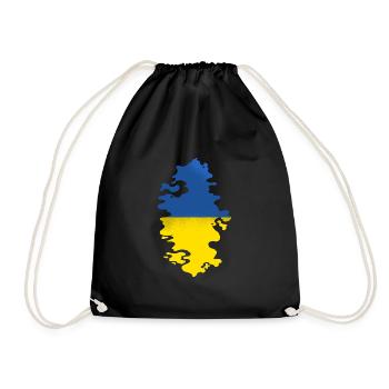 Drapeau de l’Ukraine Vintage Drapeau ukrainien d’occasion Look - Sac de sport léger - noir - Devant