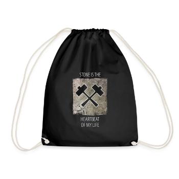 Stonemason Stone Sculptor Saying - Drawstring Bag - black - Front