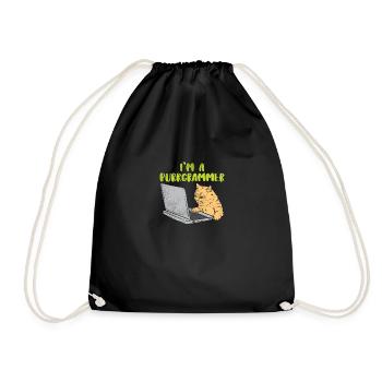 Je suis un Purrgrammer pour programmeur informatique - Sac de sport léger - noir - Devant
