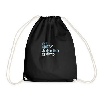 Eat Sleep Analyze Data Repeat - Sac de sport léger - noir - Devant