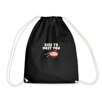 Rice To Meet You - Drawstring Bag - black - Front