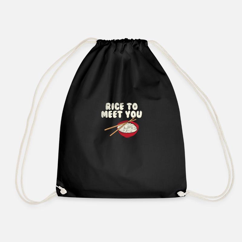 Rice To Meet You - Turnbeutel - Schwarz