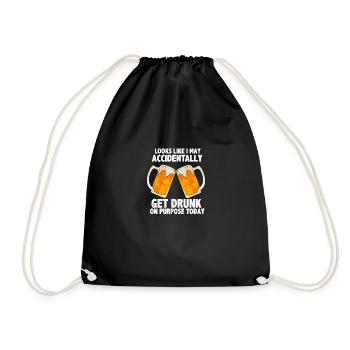 Accidentally Get Drunk - Turnbeutel - Schwarz - Vorne