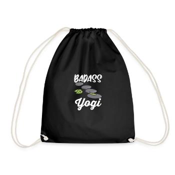 Badass Yogi - Turnbeutel - Schwarz - Vorne
