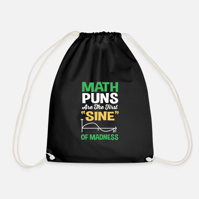 Mathematics - Drawstring Bag - black