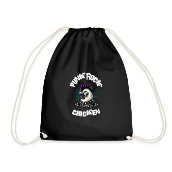 Poulet Punk Rock Huhn - Sac de sport léger - noir - Devant