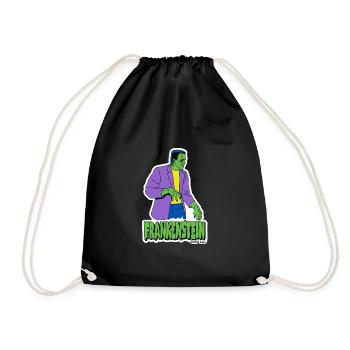 Universal Monsters Frankenstein Writing Green - Drawstring Bag - black - Front