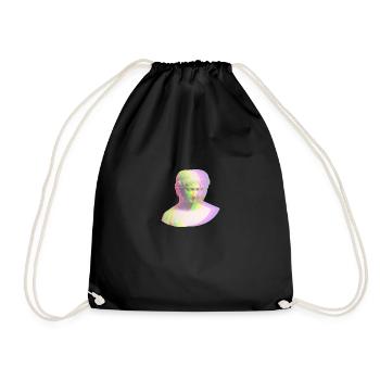 T-Shirt Unisexe Grec Vaporwave Ancient Glitchart - Sac de sport léger - noir - Devant
