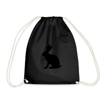 Hare - Drawstring Bag - black - Front