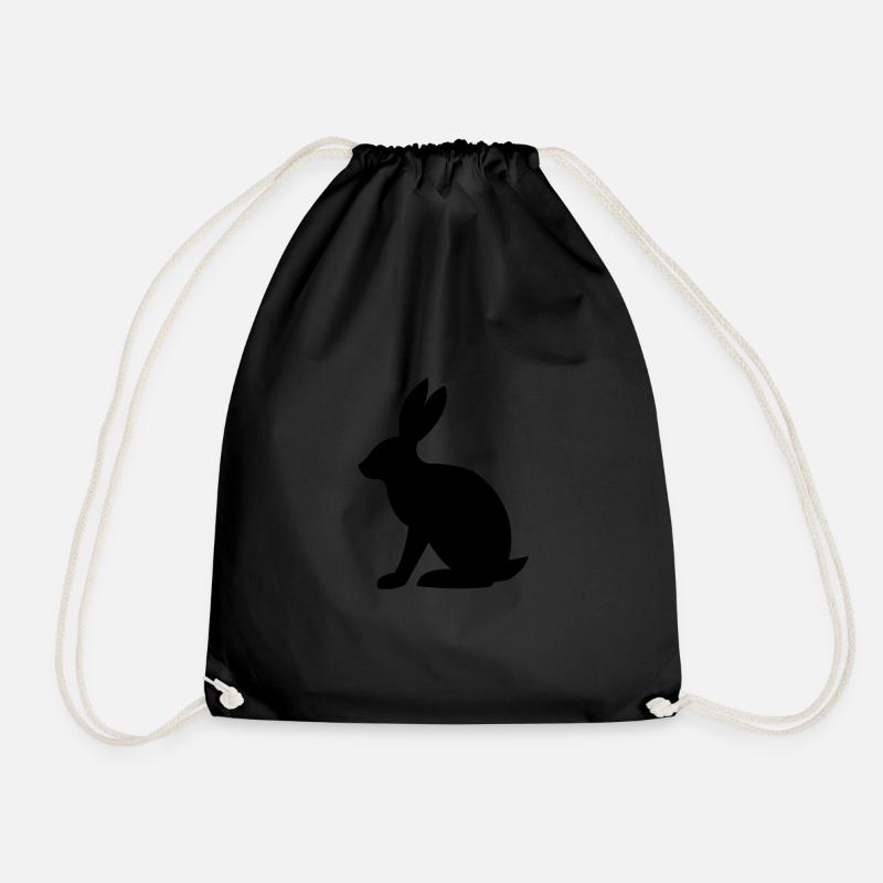 hase - Turnbeutel - Schwarz