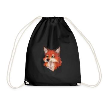 Niedlicher Fuchs für Fuchsliebhaber Geburtstag - Turnbeutel - Schwarz - Vorne