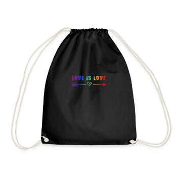 Love is Love ! Déclaration Gay Gay LGBTQI+ - Sac de sport léger - noir - Devant