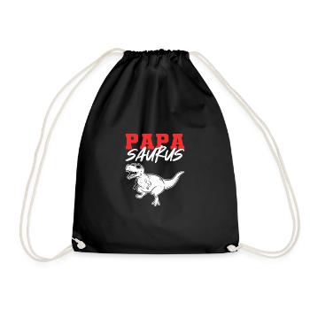 Papasaurus Liebevoller Vater Gift - Turnbeutel - Schwarz - Vorne