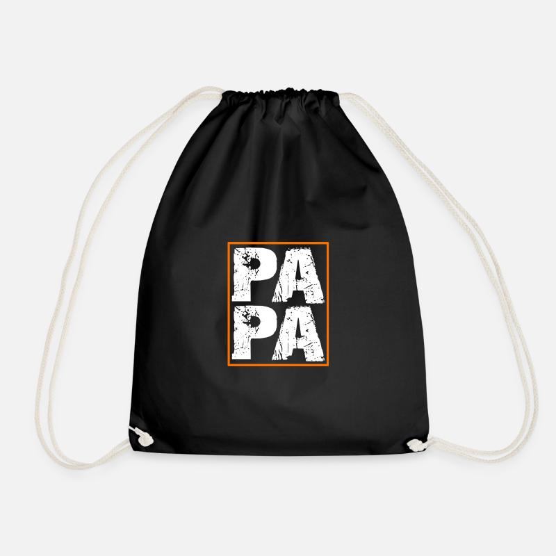 Papa ist der Beste - Papa ist unser Held - Turnbeutel - Schwarz