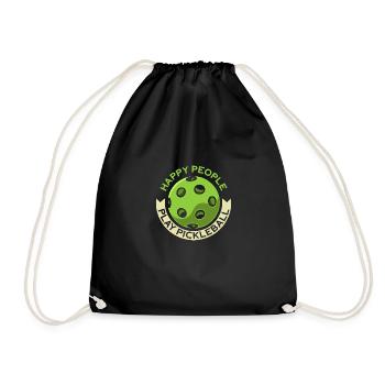 Happy People Play Pickleball - Turnbeutel - Schwarz - Vorne