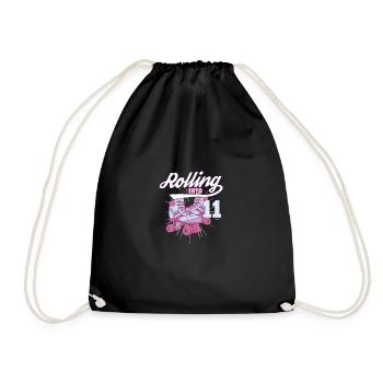 Rouler dans 11 Fête d’anniversaire en patin à roulettes - Sac de sport léger - noir - Devant