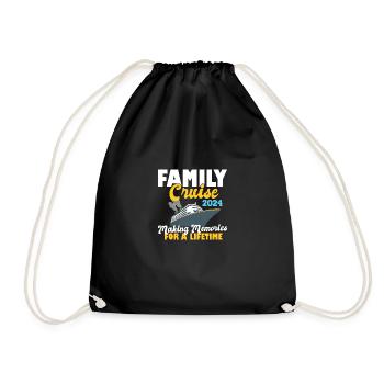 Family Cruise 2024 Cruising Tour Voyage Matching - Drawstring Bag - black - Front