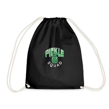 Pickle Emotional Support Supportive Friend - Drawstring Bag - black - Front
