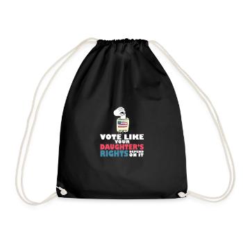 Votez comme les droits de votre fille - Sac de sport léger - noir - Devant