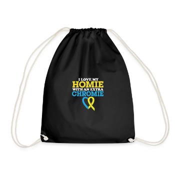 Down Syndrome Awareness Love My With An - Turnbeutel - Schwarz - Vorne