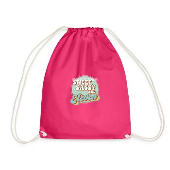 Sweet Sassy 11 11th Birthday Party Celebrant Bday - Turnbeutel - Fuchsia - Vorne