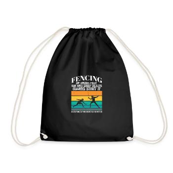 Drôle Escrime Athlète Entraîneur Sports De Combat Épée - Sac de sport léger - noir - Devant