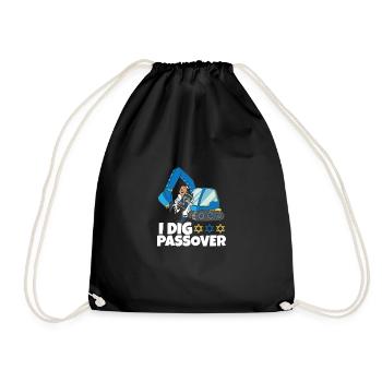 Je creuse la Pâque Fête juive drôle Heureuse - Sac de sport léger - noir - Devant