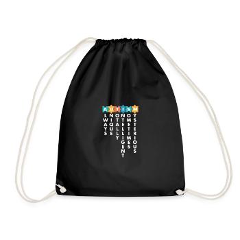 Pièce de puzzle du Mois de la sensibilisation à l’autisme - Sac de sport léger - noir - Devant