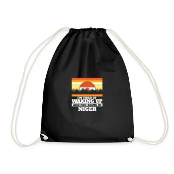 Im Tired of Waking Up and Not Being In Niger - Drawstring Bag - black - Front