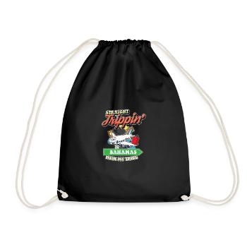 Straight Trippin' To Bahamas With My Tribe Family - Drawstring Bag - black - Front