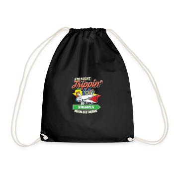 Straight Trippin' To Ethiopia With My Tribe - Drawstring Bag - black - Front