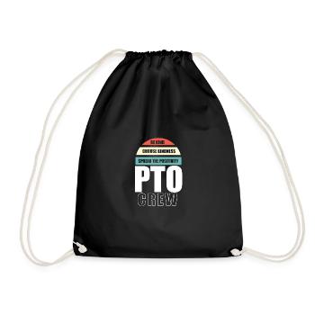PTO Crew School Volunteer Parent Teacher - Turnbeutel - Schwarz - Vorne