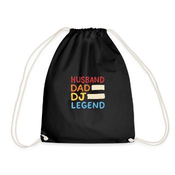 Husband Dad DJ Legend - Turnbeutel - Schwarz - Vorne