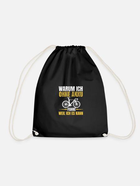 Lustige Radfahrer Spruch Radsportler Fahrrad Shirt - Turnbeutel - Schwarz