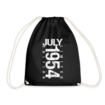 Juli 1954 Juli Geburtstagsgeschenk Juli 1954 - Turnbeutel - Schwarz - Vorne