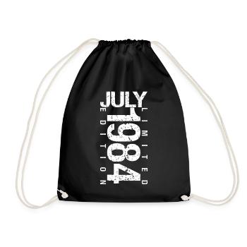 Juillet 1984 Juillet cadeau anniversaire July 1984 - Sac de sport léger - noir - Devant