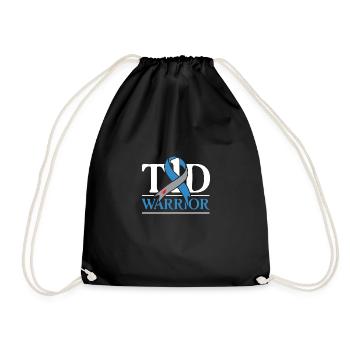 Type 1 Diabetes T1D Warrior - Turnbeutel - Schwarz - Vorne